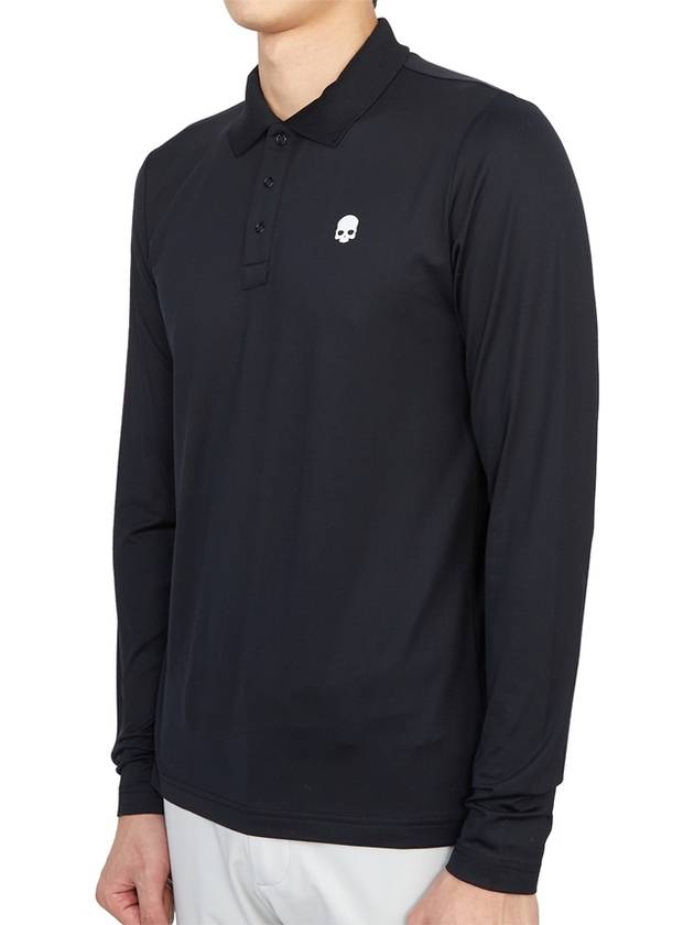 Golf wear polo brushed long sleeve t-shirt G00563 007 - HYDROGEN - BALAAN 2