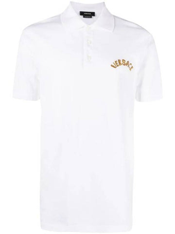 Polo T-shirt 10106391A07698 1W000 OPTICAL WHITE - VERSACE - BALAAN 1