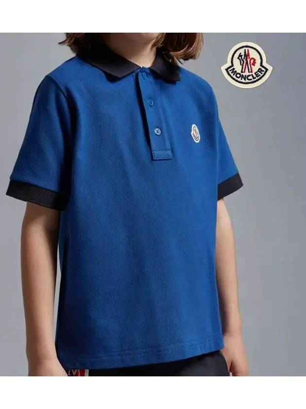 Kids Boys PK Short Sleeve T Shirt Royal Blue 8A00008 8496W 745 12A 14A - MONCLER - BALAAN 6