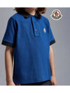 Kids Boys PK Short Sleeve T Shirt Royal Blue 8A00008 8496W 745 - MONCLER - BALAAN 6