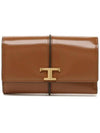 T Timeless Leather Medium Wallet Brown - TOD'S - BALAAN 2