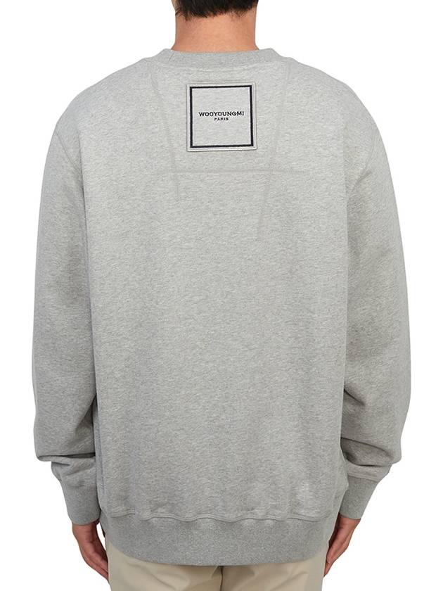 Back Square Label Cotton Sweatshirt Grey - WOOYOUNGMI - BALAAN 5