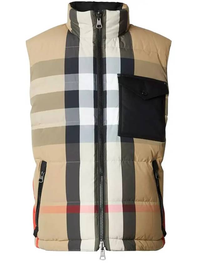 Reversible Check Nylon Padding Vest Archive Beige - BURBERRY - BALAAN 3