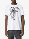 Astronaut Print Short Sleeve T-Shirt White - VALENTINO - BALAAN 4