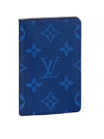 Men's Pocket Organizer Card Wallet Navy Blue - LOUIS VUITTON - BALAAN.