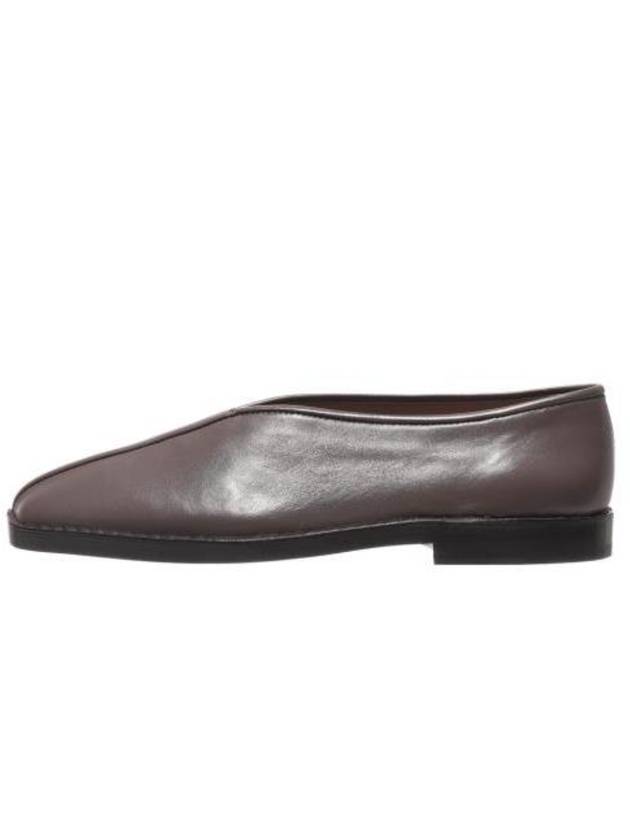 Shiny Nappa Leather Flat Piped Slippers Misty Mauve - LEMAIRE - BALAAN 1