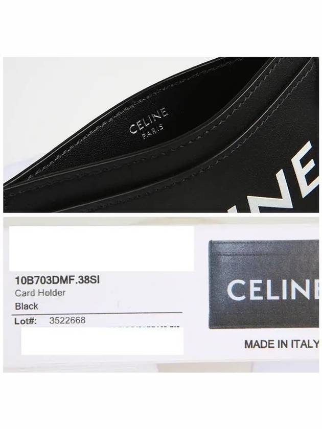 Lettering Logo Printing Card Wallet Black - CELINE - BALAAN 5