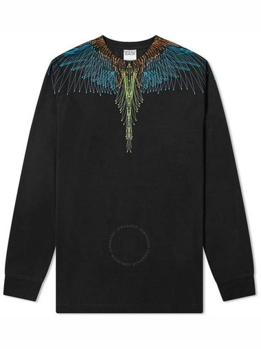 Marcelo Burlon Long Sleeve Bezier Wings Basic T-Shirt, Size X-Small - MARCELO BURLON - BALAAN 1