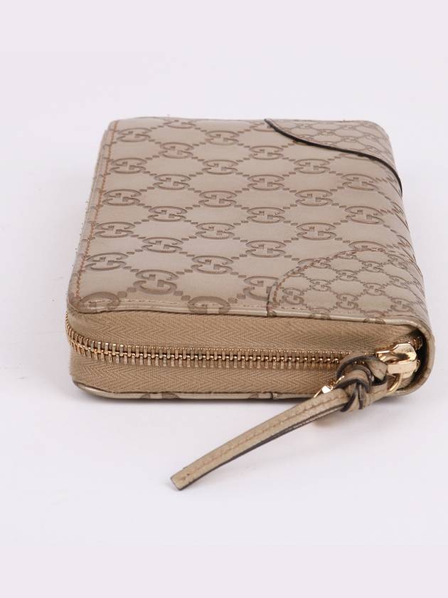 GG pattern crystal beige zipper long wallet 323397 - GUCCI - BALAAN 6