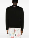 Tiger Varsity Slim Crew Neck Cotton Sweatshirt Black - KENZO - BALAAN 6