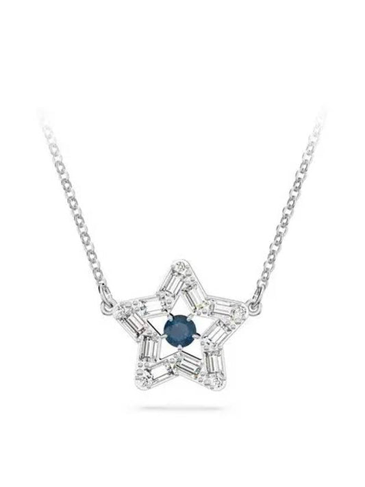 Stella Star Pendant Necklace Silver Blue - SWAROVSKI - BALAAN 2