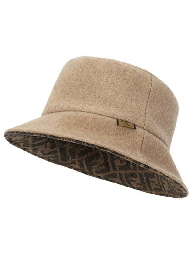 FF Logo Wool Bucket Hat Camel - FENDI - BALAAN 1