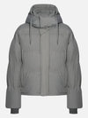 Oversized Nylon Puffer Down Jacket Grey - AMI - BALAAN 4