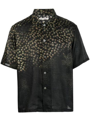 Floral Print Short Sleeve Shirt Black - OUR LEGACY - BALAAN 1