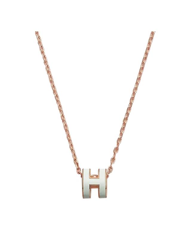 Mini Pop H Pendant Rose Gold & Vert Fizz - HERMES - BALAAN 1