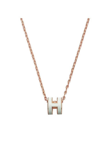 Mini Pop H Pendant Rose Gold & Vert Fizz - HERMES - BALAAN 1