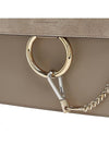 Fay Leather Suede Shoulder Bag Morty Gray - CHLOE - BALAAN.