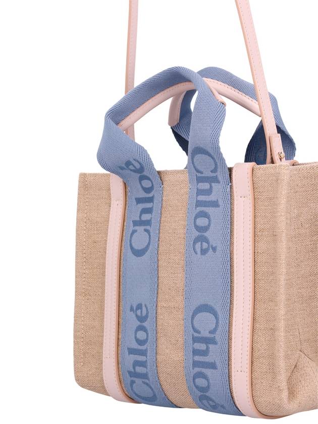 Woody Logo Small Tote Bag Blue - CHLOE - BALAAN 4