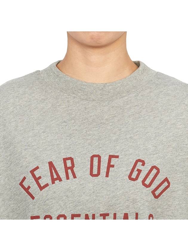 Cropped Long Sleeve T-Shirt Dark Heathe - FEAR OF GOD - BALAAN 6