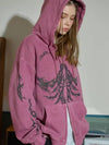 2 WAY Living Bone Pigment Hooded Zip Up Dusty Pink - CPGN STUDIO - BALAAN 1