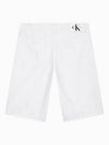 JEANS Men s White Loose Fit Trousers Shorts J325777 1AA - CALVIN KLEIN - BALAAN 1