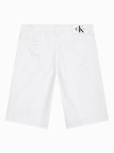 JEANS Men s White Loose Fit Trousers Shorts J325777 1AA - CALVIN KLEIN - BALAAN 1