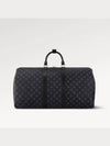 Keepall 55 Bandouliere Monogram Eclipse Duffel Bag Black - LOUIS VUITTON - BALAAN 5