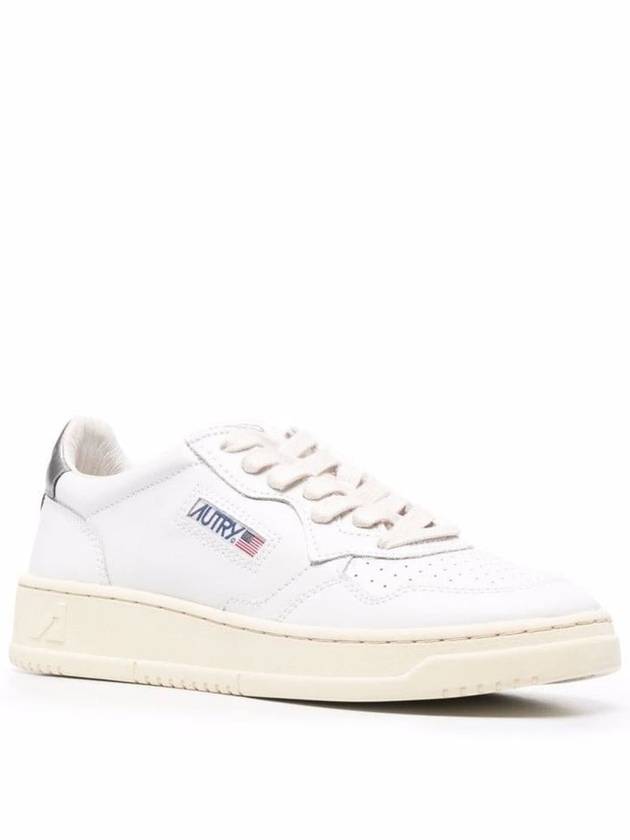 White And Silver Leather Sneakers Autry Woman - AUTRY - BALAAN 2