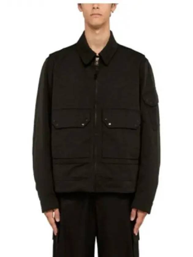 Aviator Flap Pocket Zip-up Jacket Black - TEN C - BALAAN 2