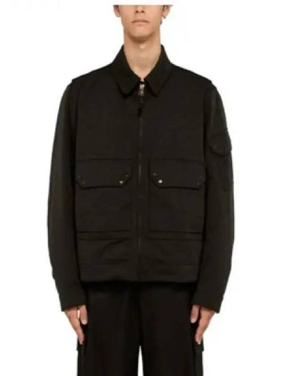 Aviator Flap Pocket Zip-up Jacket Black - TEN C - BALAAN 2