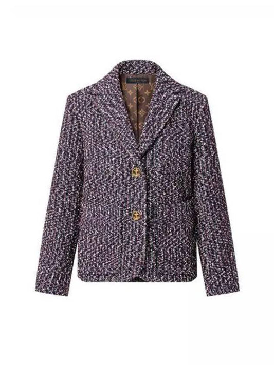 Tricolor Boucl? Tweed Blazer 1AC1ZK - LOUIS VUITTON - BALAAN 1