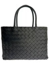 Intrecciato Lambskin Tote Bag Black - BOTTEGA VENETA - BALAAN 2