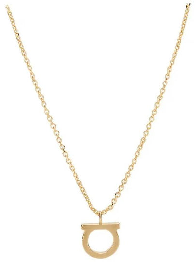 Gancini Large Necklace Brass & Gold - SALVATORE FERRAGAMO - BALAAN 2