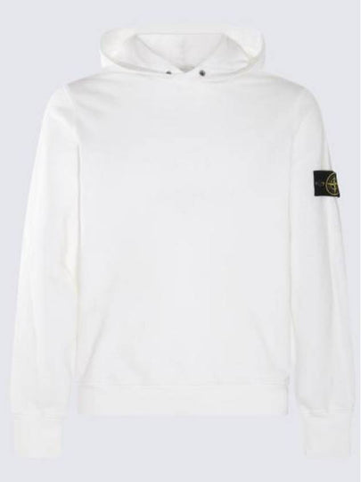 Compass Badge Cotton Hoodie White - STONE ISLAND - BALAAN 2