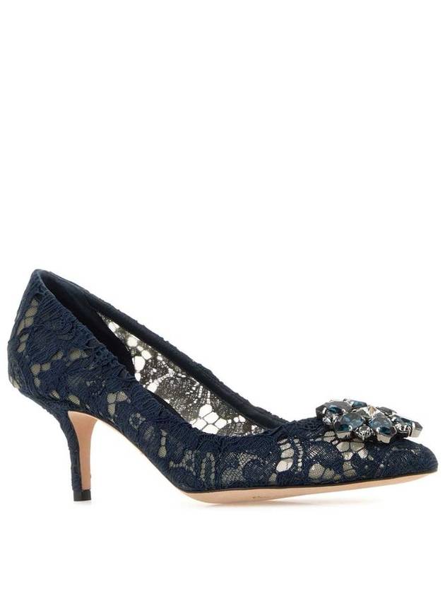 Brooch Lace Rainbow Pumps Heel Blue - DOLCE&GABBANA - BALAAN 3