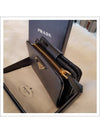 Small Saffiano Leather Half Wallet Black - PRADA - BALAAN 4