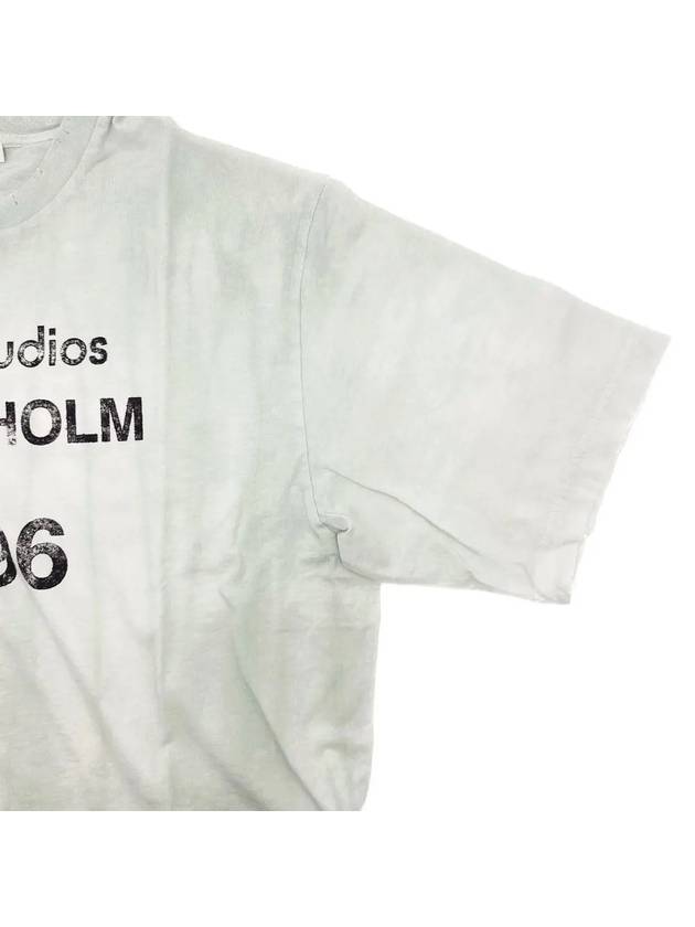 Stockholm Logo Stamp Short Sleeve T-Shirt Pale Green - ACNE STUDIOS - BALAAN 7