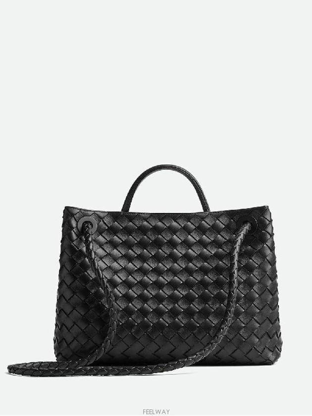 Andiamo Medium Tote Bag Black - BOTTEGA VENETA - BALAAN 3