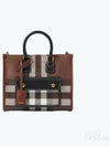 Tartan Check Freya Mini Tote Bag Brown - BURBERRY - BALAAN 2