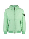 Men's Garment Dyed Crinkle Reps Recycled Nylon Primaloft TC Hooded Jacket Light Green - STONE ISLAND - BALAAN 2