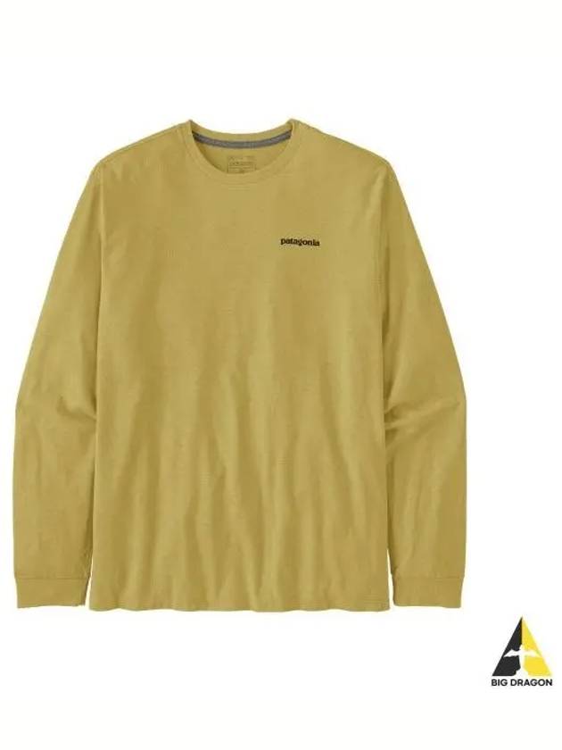 P6 Logo Responsibili Long Sleeve T-Shirt Yellow - PATAGONIA - BALAAN 2