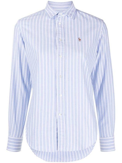 Pony Classic Fit Long Sleeve Shirt Blue - POLO RALPH LAUREN - BALAAN 2