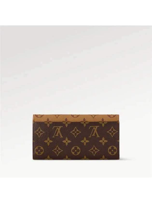 Emilie Monogram Reverse Canvas Long Wallet Brown - LOUIS VUITTON - BALAAN 5