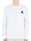 Chest Patch Long Sleeve T-Shirt White - STONE ISLAND - BALAAN 3