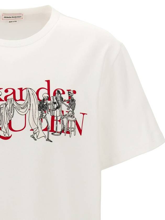 logo print cotton T shirt 794605QTABQ - ALEXANDER MCQUEEN - BALAAN 4