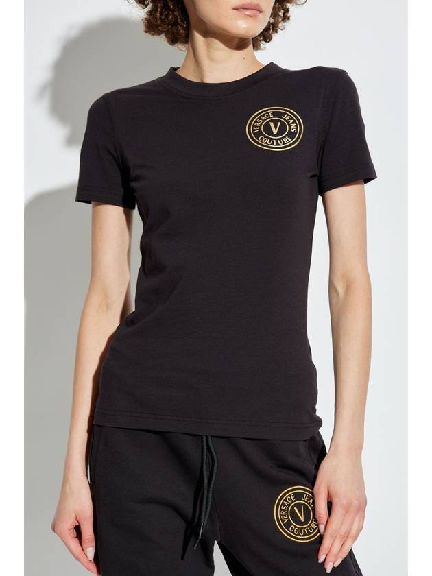 Versace Jeans Couture T-shirt With Logo, Women's, Black - VERSACE - BALAAN 3