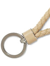 Intrecciato Leather Key Holder Ivory - BOTTEGA VENETA - BALAAN 4