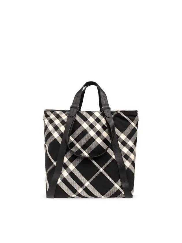 Festival Check Pattern Tote Bag Black - BURBERRY - BALAAN 2