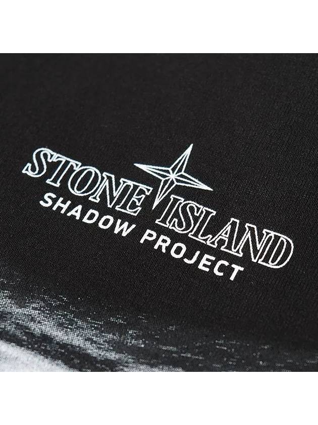 Shadow Project Neo Flora Short Sleeve T-Shirt Black - STONE ISLAND - BALAAN 6