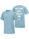 Sportswear Short Sleeve T-Shirt One Blue - NIKE - BALAAN 3